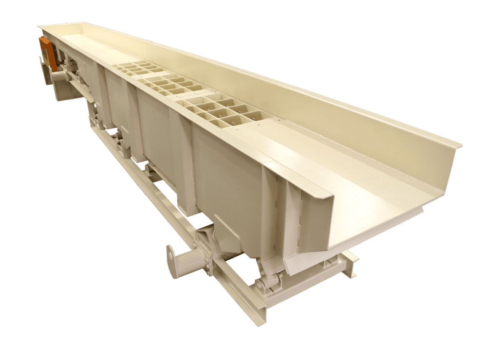 Natural frequency vibrating conveyor