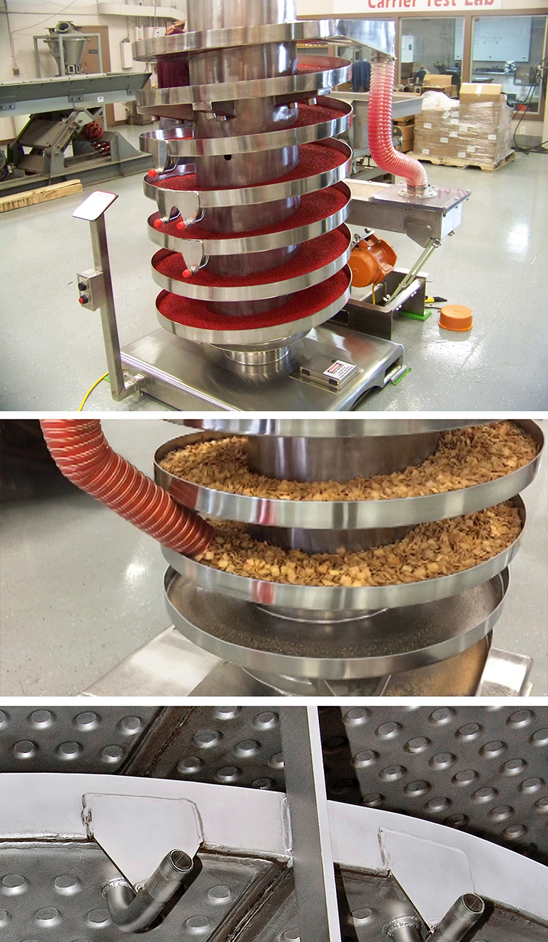 Spiral elevator in Carrier test lab