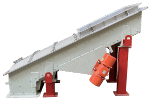 Vibrating feeder for foundry sand reclamation